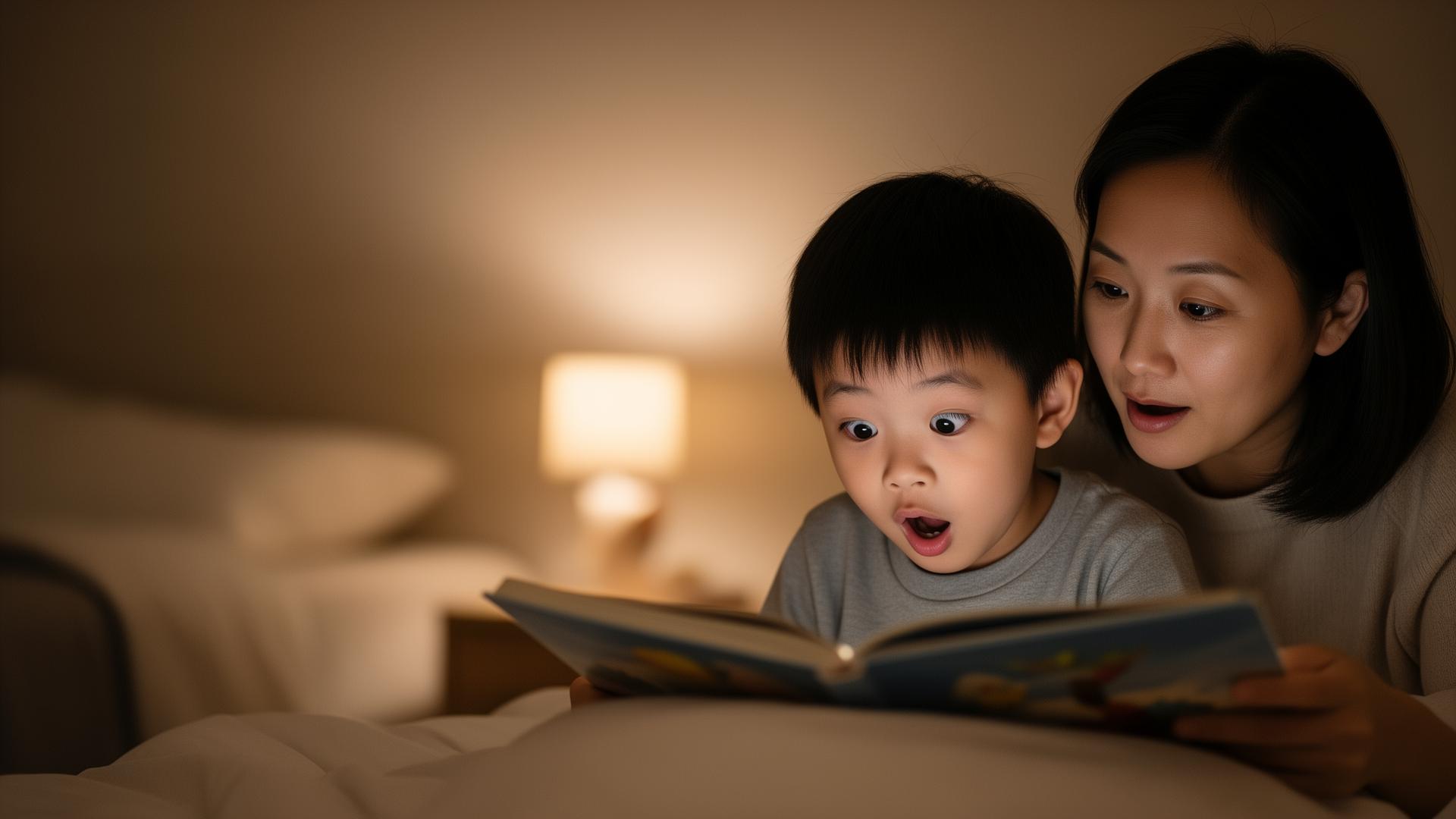 Parent and child reading together