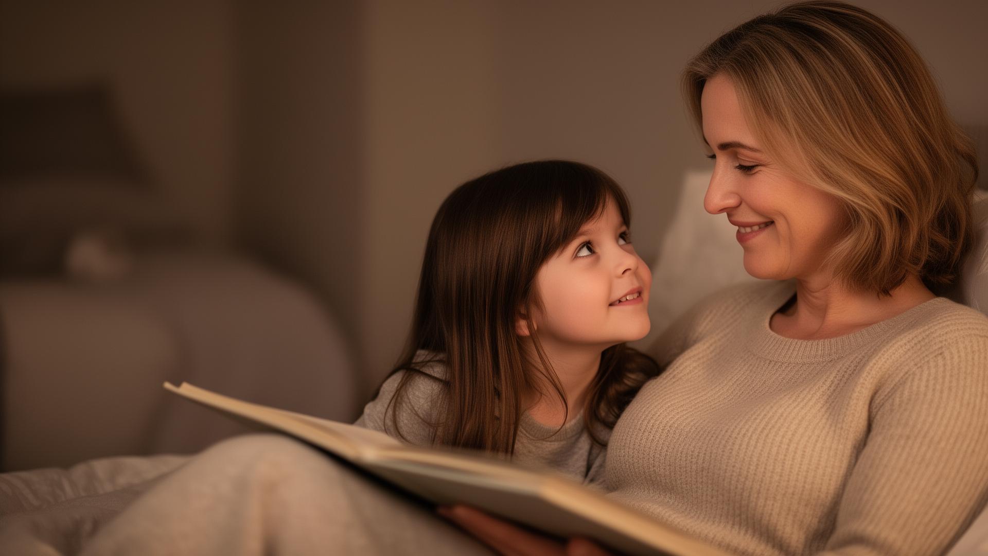 Parent and child reading together