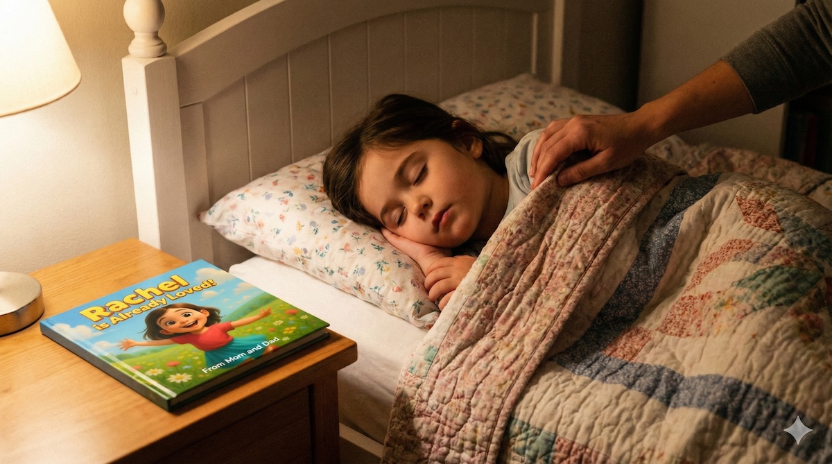 Child peaceful in bed